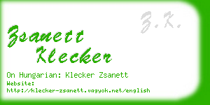 zsanett klecker business card